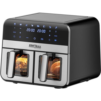 BEZTUKOVÁ FRITÉZA 9L 2500W DVE KOMORY 4,5L + LCD KD4179