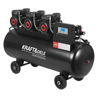 Bezolejový kompresor 200L 3x2200W + odlučovač a manometer s glycerínom KD4084
